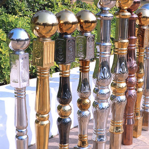 Colonne de balustrade de balcon et main courante d'escalier de style européen <span class=keywords><strong>pour</strong></span> hôtel, en acier inoxydable 304, design moderne, type colonne romaine - Product Image 1
