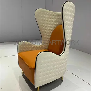 JS C16 Hot Sale High Back Villa Entry Chair New Trending Sitting Room Single Chair With Great Waist Support Decor