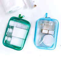 Sac de rangement cosmétique en PVC transparent, sac de rangement personnalisé avec logo, fermeture éclair lisse, trousse de toilette de voyage