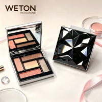Palette de fards à paupières et poudre à sourcils en boîte plastique de 8 g - Emballage de maquillage compact - 5 unités