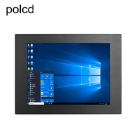 Grosir Polcd OEM casing logam 12 inci HD-MI layar VGA Monitor Panel industri terpasang di dinding