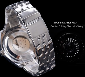 Jaragar Watches Men Wrist Glass <strong>Automatic</strong> Mechanical Watch Stainless Steel <strong>Date</strong> <strong>Clock</strong> Mens Business Dropshipping Montre - Product Image 6