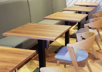 Table basse d'extérieur en surface solide HPL décorative, meubles stratifiés, imperméable, ignifuge, anti-rayures, école, hôtel, restaurant