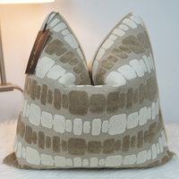 Housse de coussin de luxe en microfibre jacquard à motif géométrique 45x45, style nordique moderne, pour la maison et l'hôtel