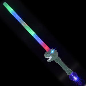 Fournitures de fête bâton lumineux dinosaure épée jouets clignotant led light up saber baguette avec boule de prisme - Product Image 4