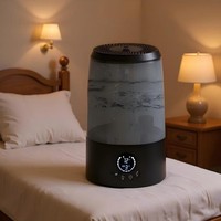Nouveau modèle d'humidificateur pour usage domestique, design à remplissage par le haut, fonction d'aromathérapie, technologie ultrasonique, affichage numérique, panneau tactile