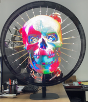 Ventilateur d'hologramme 3D super haute résolution de 56cm avec support de bureau réglable couvercle de Protection détachable projecteur holographique 3D