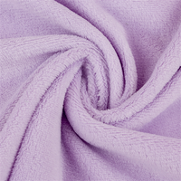 Tissu polaire corail 100 % polyester 300 g/m² OEM personnalisé, tricoté brossé, doux et moelleux, anti-boulochage, pour couvertures et revêtements de canapé