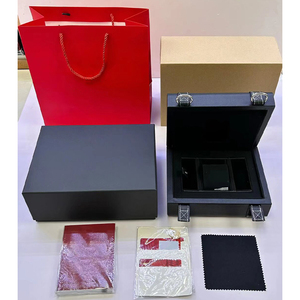 Coffret de luxe en bois à fente unique pour montre, emballage complet avec sac cadeau, carte et certificat, boîte cadeau personnalisable avec logo - Product Image 6