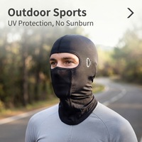 Cagoule d'été en soie glacée avec trou pour lunettes, maille respirante, protection UV, couvre-visage et cou intégral, doublure de casque pour moto, cyclisme et sports