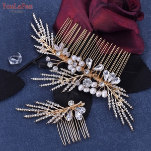 YouLaPan HP01 Elegante Peineta <span class=keywords><strong>de</strong></span> Aleación con Pedrería y Flores para Novias, Accesorio para el Cabello para Mujeres <span class=keywords><strong>en</strong></span> Bodas, Bailes y Banquetes - Product Image 5