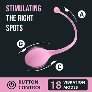 App-bestuurde draadloze IPX6 waterdichte USB oplaadbare vibrerende kegelbal G-spot slipvibrator clitorisstimulator - Product Image 4
