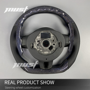 พวงมาลัยรถยนต์สำหรับ VW MK6กอล์ฟ R Scirocco <span class=keywords><strong>GTI</strong></span> R Jetta POLO 2010-2014อุปกรณ์ตกแต่งภายในรถยนต์คาร์บอนไฟเบอร์ที่กำหนดเอง - Product Image 5