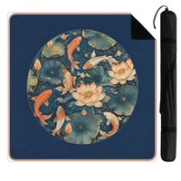 Tapis de table de mahjong moderne de luxe à motif animalier imprimé HD, bords soudés, antidérapant, réduction du bruit, silencieux, durable, séchage rapide