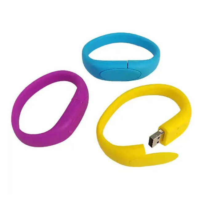Bracelet Usb Custom Logo Usb Flash Drive 2.0 3.0 Pen Drive Silicone Bracelet Pendrive 32GB 64GB 16GB 4GB 2GB 512MB 1GB Usb Stick