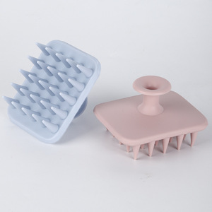 <b>Silicone</b> Shampoo Brush Double Sided Scalp Massage Hair Care <b>Tool</b> For Salon Use - Product Image 4