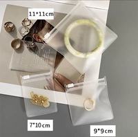 Sac sous vide en PVC givré Eva avec fermeture éclair pour emballage sécurisé de bijoux, cosmétiques, montres, boucles d'oreilles, lunettes, bagues