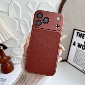 เคสโทรศัพท์หนัง PU เคลือบด้านสุดหรูสำหรับ iPhone 17 Pro Max รุ่นใหม่ สำหรับ iPhone 18 Pro Max สีฟ้าอ่อนและสีม่วงสดใส - Product Image 3