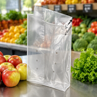 Sacs d'emballage alimentaire en LDPE à soufflets latéraux de différentes tailles avec conception à fermeture thermique et à aération pour l'emballage des légumes