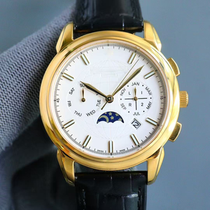 Montre mécanique de luxe en or, haute qualité, multifonctionnelle, design phase de lune - Product Image 3