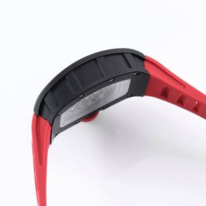 Montre mécanique haut de gamme en céramique avec bracelet couleur vin rouge pour homme et femme, style habillé, tendance hip-hop, montre de sport - Product Image 4