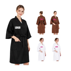 Batas de Barbería Personalizadas con Logotipo Profesional, Capas <span class=keywords><strong>para</strong></span> Clientes de Salón de Belleza, Kimono <span class=keywords><strong>para</strong></span> Spa - Product Image 1