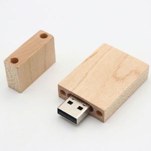 Memoria USB de Madera USB2.0/3.0 con Logotipo Grabado Personalizado de 2GB-64GB, Nuevo Regalo de Recuerdo de Boda - Product Image 1