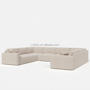 Ferly Offres Spéciales Nouveau Conç<span class=keywords><strong>u</strong></span> En Forme De <span class=keywords><strong>U</strong></span> Moderne De Luxe Salon Canapés Tissu Modulaire Canapé Canapé Ensemble pour La Maison - Product Image 2