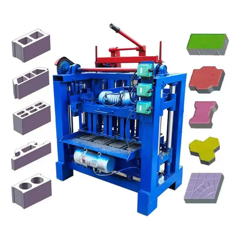 Semi Automatic Solid Paving Brick Making Machine Multi functional concrete cement block making machine