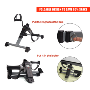 Sepeda Mini Lipat Portabel untuk Latihan Lengan dan Kaki dengan Resistensi yang Dapat Disesuaikan untuk Rehabilitasi - Product Image 5