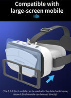 Lunettes de réalité virtuelle intelligentes 3D G12, compatibles avec les téléphones de 4,7 à 7 pouces, films HD, casque de réalité augmentée