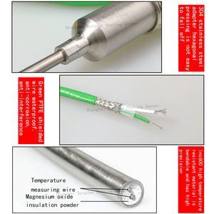 مقياس حرارة مزدوج حراري من النوع K مدرع Inc600 للكشف عن درجة حرارة الفرن الأساسي عالي الحرارة، مستشعر حرارة 191 قابل للانحناء - Product Image 4