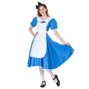 Disfraz de Sirvienta Alice para Mujer, Vestido para Halloween, Cosplay, Actuación Escénica, Traje Azul y Blanco - Product Image 5