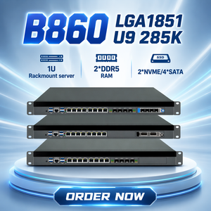 Servidor Compacto de Rack 1U con Placa Base NAS de 8*2.5GbE y 4*10G SFP, Firewall Pfsense, Chip B860 Ultra7 265K 9 285K, 2*DDR5, PCIE4.0 - Product Image 1