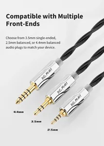 TRN <span class=keywords><strong>Heiman</strong></span> Hochreines Einkristall-Kupfer Versilbertes Koaxiales Hybrid-Flaggschiff-Kopfhörer-Upgrade-Kabel 2,5MM/3,5MM/4,4MM - Product Image 2