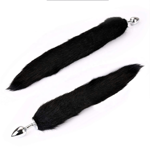 <span class=keywords><strong>Plug</strong></span> Anale in Metallo con Coda Lunga, Giocattolo Anale a Coda di Volpe per Coppie - Product Image 3