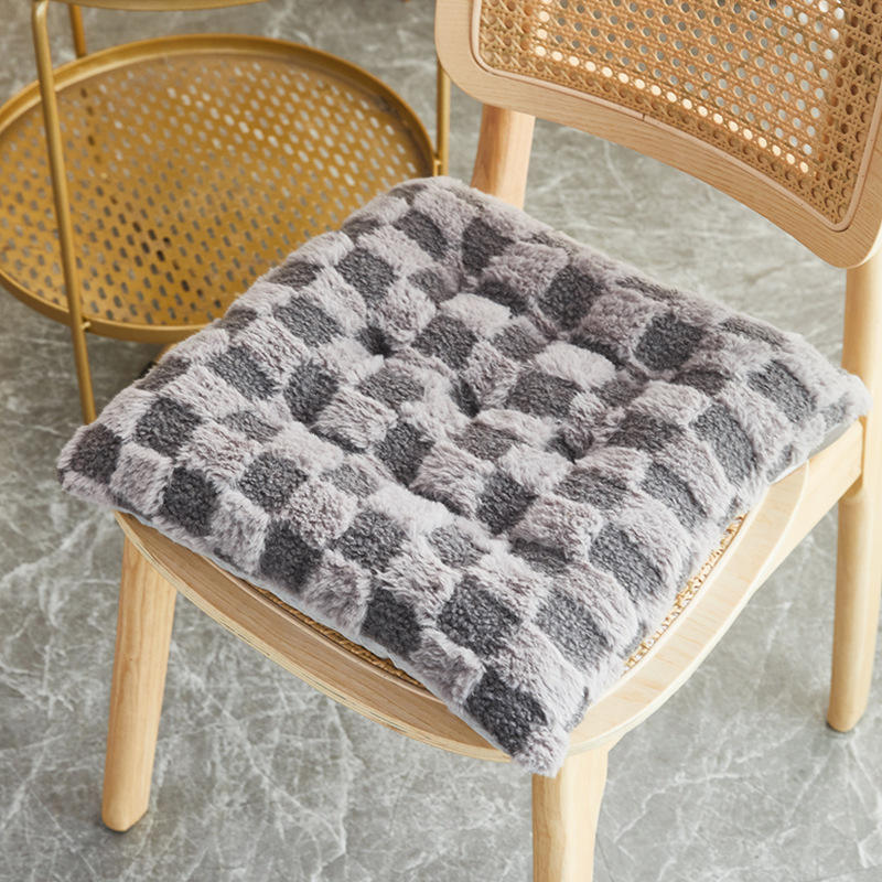 พื้นรองเท้ากันลื่นขนกระต่ายเทียมสีเทาคุณภาพสูง