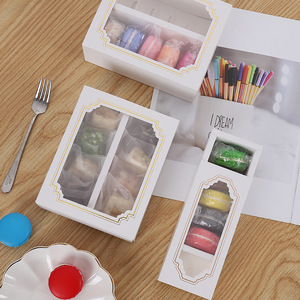 Sang trọng tùy chỉnh thanh lịch đóng gói quà tặng Nhà cung cấp rõ ràng đóng gói <span class=keywords><strong>Macaron</strong></span> hộp - Product Image 5