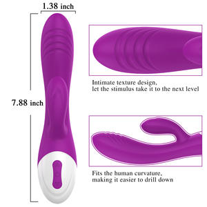 가열 방수 자위 G-Spot 음핵 섹스 제품 여성 인기있는 디자인 엄지 진동기 딜도 여성 진동기 - Product Image 5