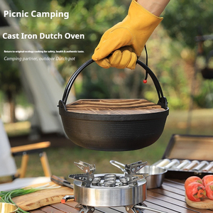 Ngoài trời Hà Lan lò cắm trại & nhà nấu ăn Suki không tráng không dính dày chảo đồ nấu nướng - Product Image 1