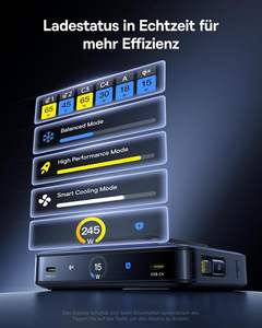 <span class=keywords><strong>Chargeur</strong></span> rapide USB-C/GaN PD/PPS 245W USB-A pour <span class=keywords><strong>MacBook</strong></span> Pro/Air, iPad Pro, S24 Ultra, S20 (230V AC) - Product Image 4