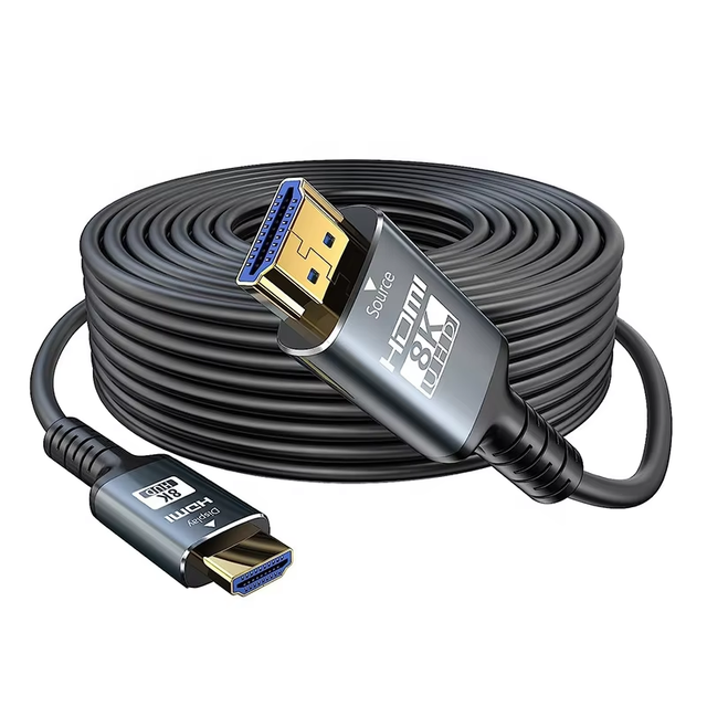 HDR 8K/60Hz Optic Fiber for HDMI 2.1 Cable 48Gbps High Speed 300M Maximum Long High Bandwidth PVC 4K Optical Fiber for HDMI Moni