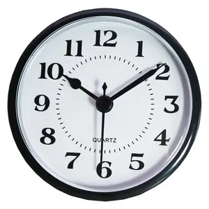 Customized Clock Insertion Roman and Arabic Numerals Fit-up Insert Diameter 90mm Quartz Clock Insert with Black Rim