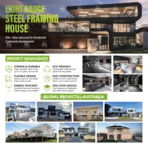 TOPPRE Australian Standards 4 Bedrooms Flat Roof Residential <b>Light</b> Steel Villa Prefabricated House for and Private TPBS <b>Light</b> St - Product Image 2