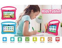 Tablet Edukasi Anak Android 7 Inch Terbaru, Baterai Besar, Casing Kokoh dengan Pegangan, Perangkat Lunak Anak Sudah Terpasang