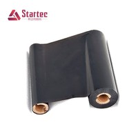 Cinta de Resina de Cera para Transferencia Térmica de 0.5 Pulgadas (13.6mm) para Impresoras de Etiquetas Zebra, 55mm*70m, 110mm*74m