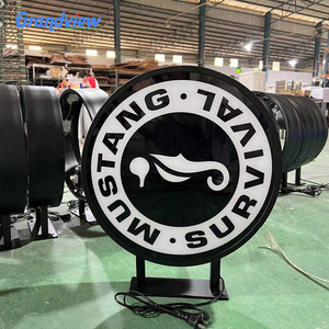 Bảng Hiệu Quảng Cáo Kỹ Thuật Số Bảng Hiệu Hộp Đèn Bảng Hiệu Hộp Đèn Tròn Tròn Hình Tròn Bằng Acrylic Hai Mặt Led - Product Image 2