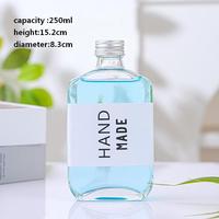 Transparante glazen fles van 100ml, 250ml, 500ml met schroefdop voor wijn/koude koffie/sap/fruittwijn