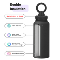 Logo personnalisé Gym Thermos en acier inoxydable bouteille de boisson magnétique 22oz 32oz 40oz bouteille d'eau isolée MagSafe avec support pour téléphone