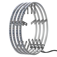 Feux de roue de voiture LED super lumineux de haute qualité, étanches IP68, 12-24V DC, boîtier en PVC, modèle Kingshow KS-WL-RGB, tout-terrain